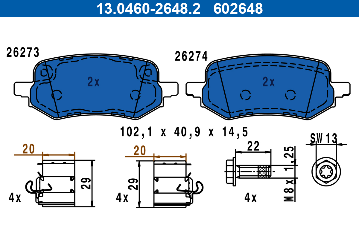 ATE Remblokset 13.0460-2648.2