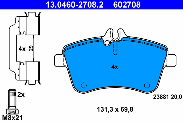 ATE Remblokset 13.0460-2708.2