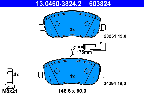 ATE Remblokset 13.0460-3824.2