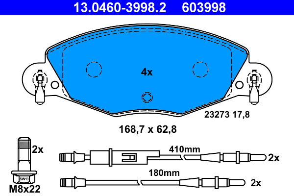 ATE Remblokset 13.0460-3998.2