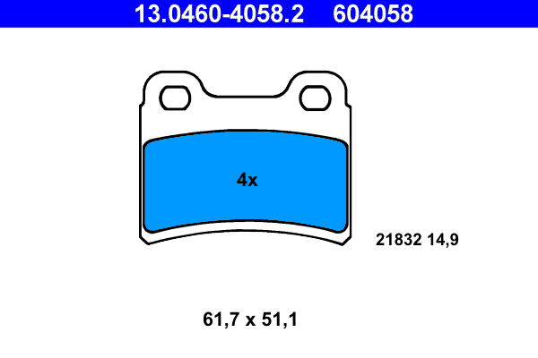 ATE Remblokset 13.0460-4058.2