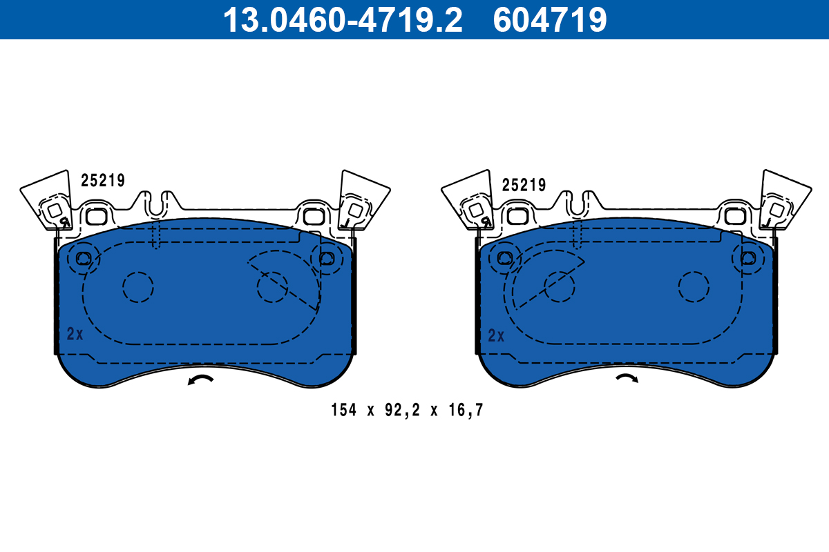 ATE Remblokkenset, schijfrem 13.0460-4719.2