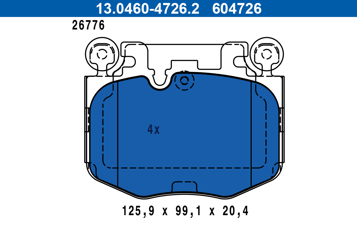 ATE Remblokkenset, schijfrem 13.0460-4726.2