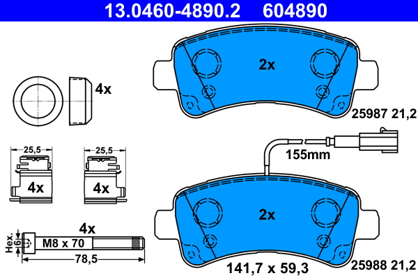 ATE Remblokset 13.0460-4890.2