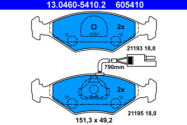 ATE Remblokset 13.0460-5410.2