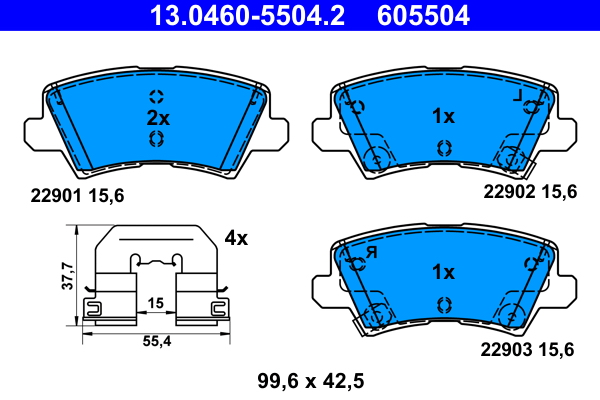 ATE Remblokset 13.0460-5504.2