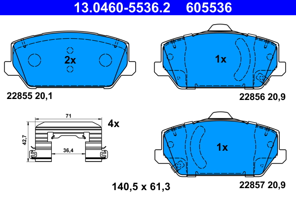 ATE Remblokset 13.0460-5536.2