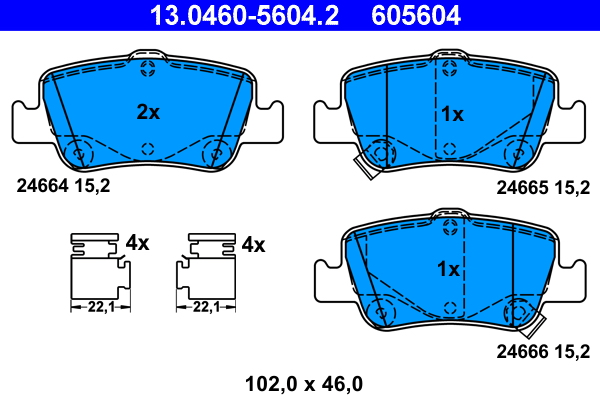 ATE Remblokset 13.0460-5604.2