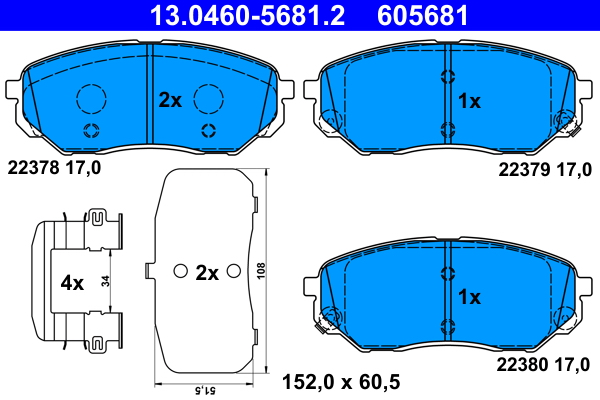 ATE Remblokset 13.0460-5681.2