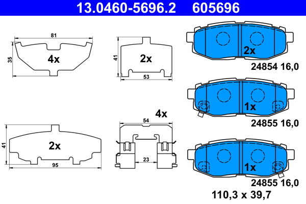 ATE Remblokset 13.0460-5696.2