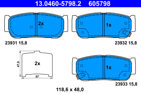 ATE Remblokset 13.0460-5798.2