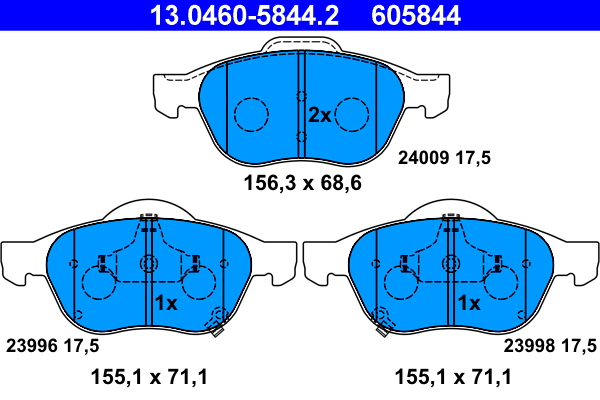 ATE Remblokset 13.0460-5844.2