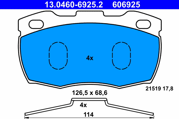 ATE Remblokset 13.0460-6925.2