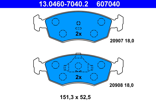 ATE Remblokset 13.0460-7040.2