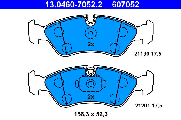 ATE Remblokset 13.0460-7052.2