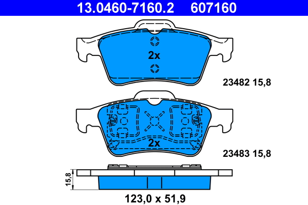 ATE Remblokset 13.0460-7160.2