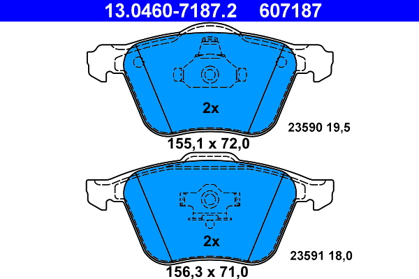 ATE Remblokset 13.0460-7187.2