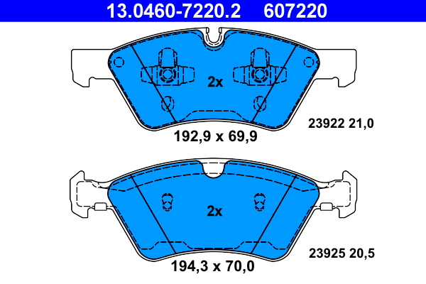 ATE Remblokset 13.0460-7220.2