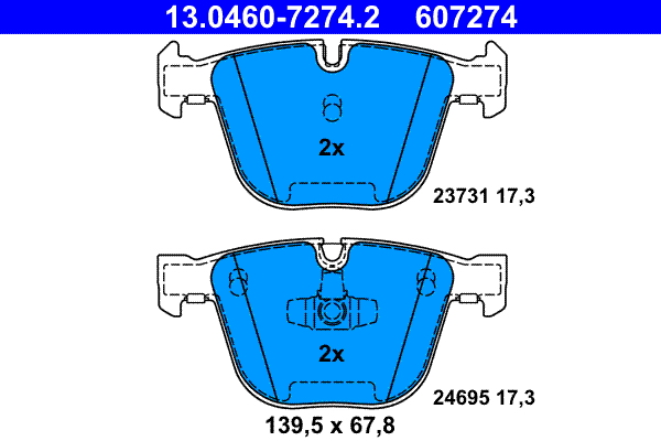 ATE Remblokset 13.0460-7274.2