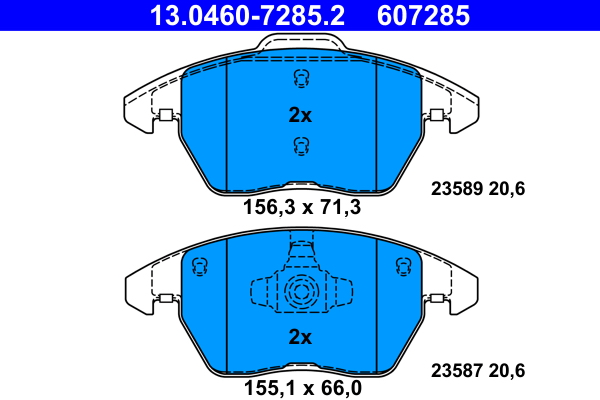 ATE Remblokset 13.0460-7285.2