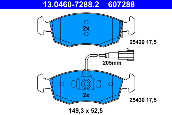 ATE Remblokset 13.0460-7288.2