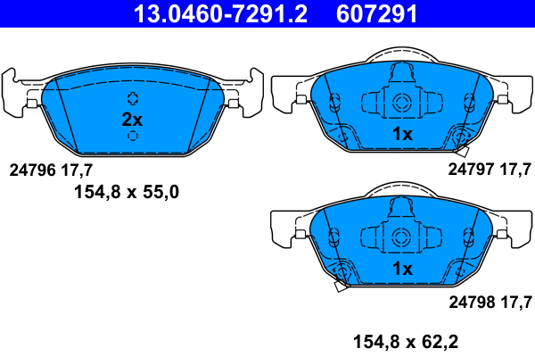 ATE Remblokset 13.0460-7291.2