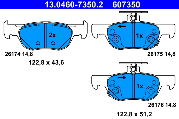 ATE Remblokset 13.0460-7350.2