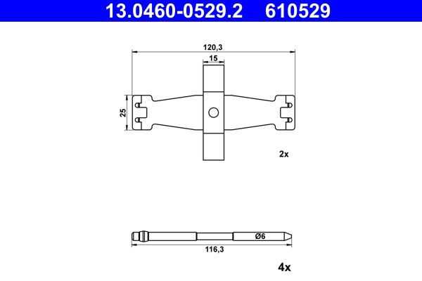 ATE Rem montageset 13.0460-0529.2