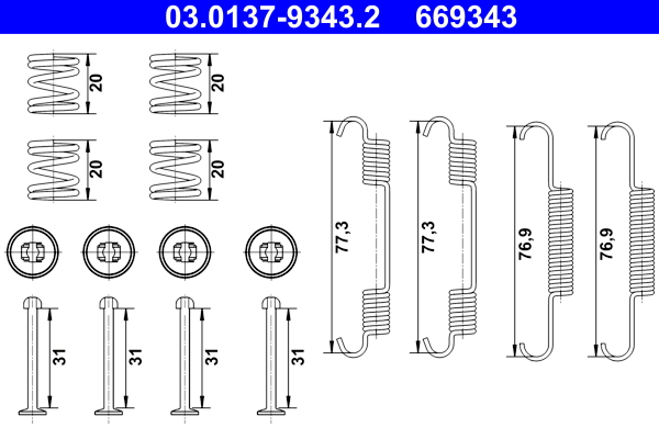 ATE Rem montageset 03.0137-9343.2