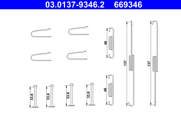 ATE Rem montageset 03.0137-9346.2