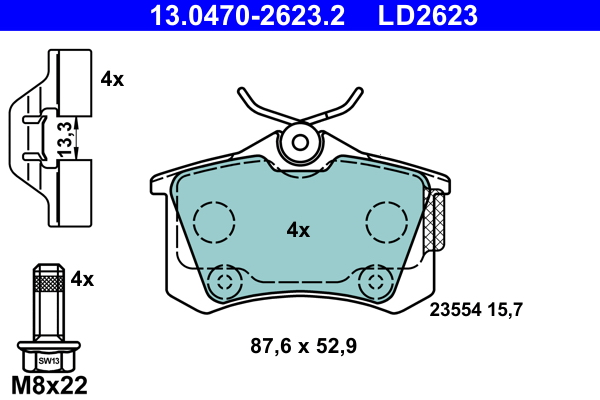 ATE Remblokset 13.0470-2623.2