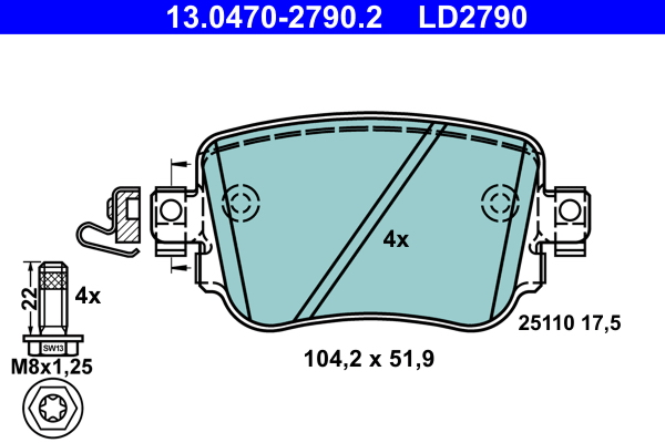 ATE Remblokset 13.0470-2790.2