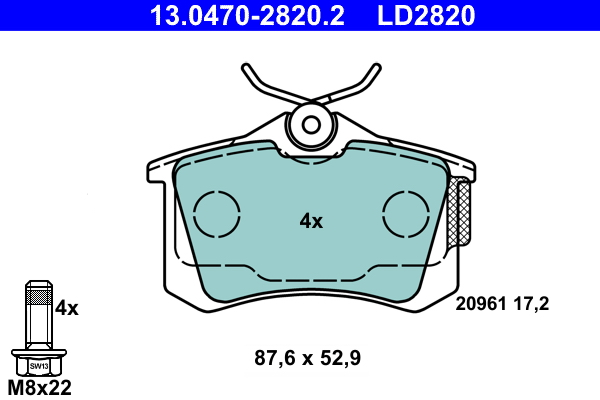 ATE Remblokset 13.0470-2820.2