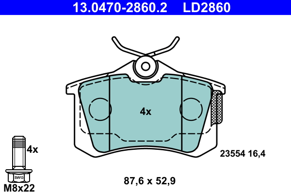 ATE Remblokset 13.0470-2860.2