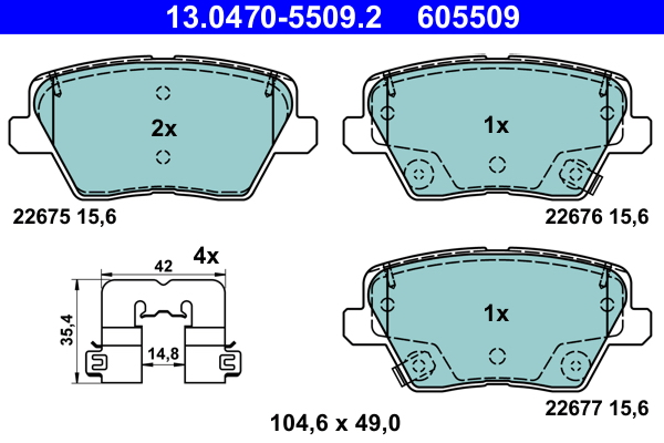 ATE Remblokset 13.0470-5509.2