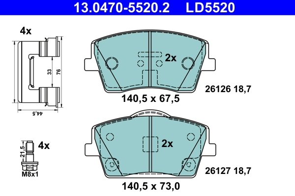 ATE Remblokset 13.0470-5520.2