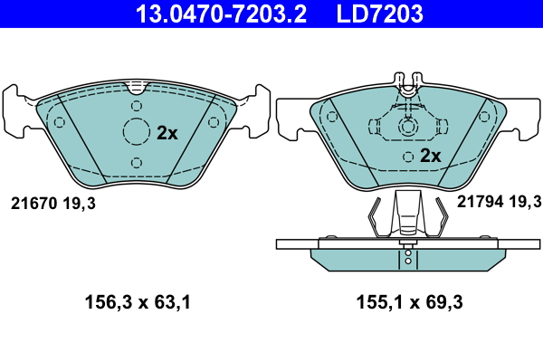 ATE Remblokset 13.0470-7203.2