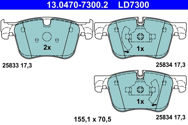 ATE Remblokset 13.0470-7300.2