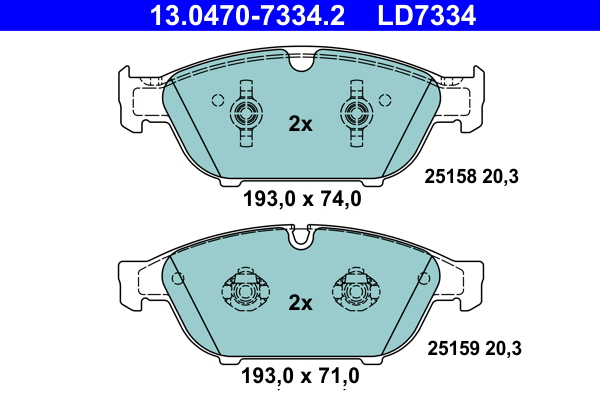 ATE Remblokset 13.0470-7334.2