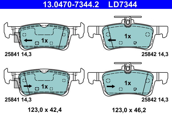 ATE Remblokset 13.0470-7344.2