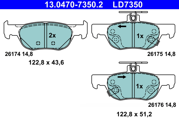 ATE Remblokset 13.0470-7350.2