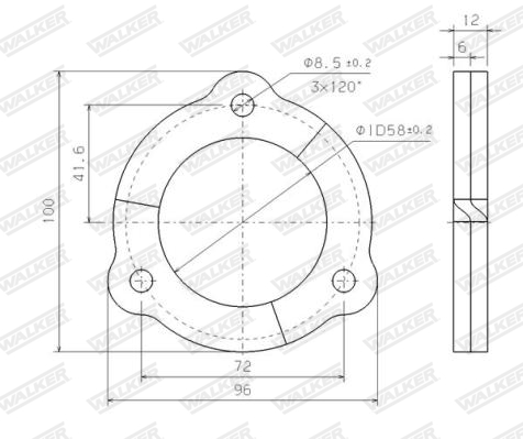 Walker Uitlaatpakking 80310