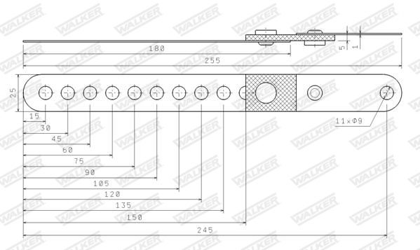 Walker Ophangrubber 81557