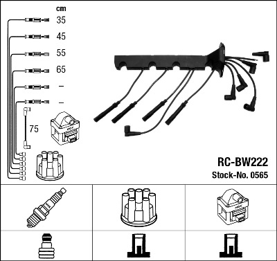 NGK Bougiekabelset 0565