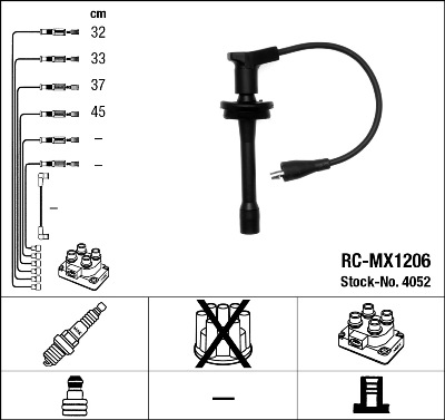 NGK Bougiekabelset 4052