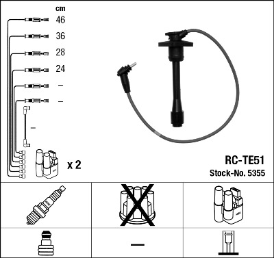 NGK Bougiekabelset 5355