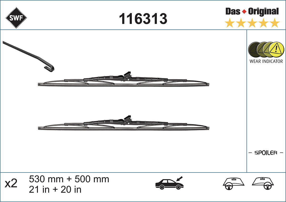 SWF Ruitenwisserblad 116313