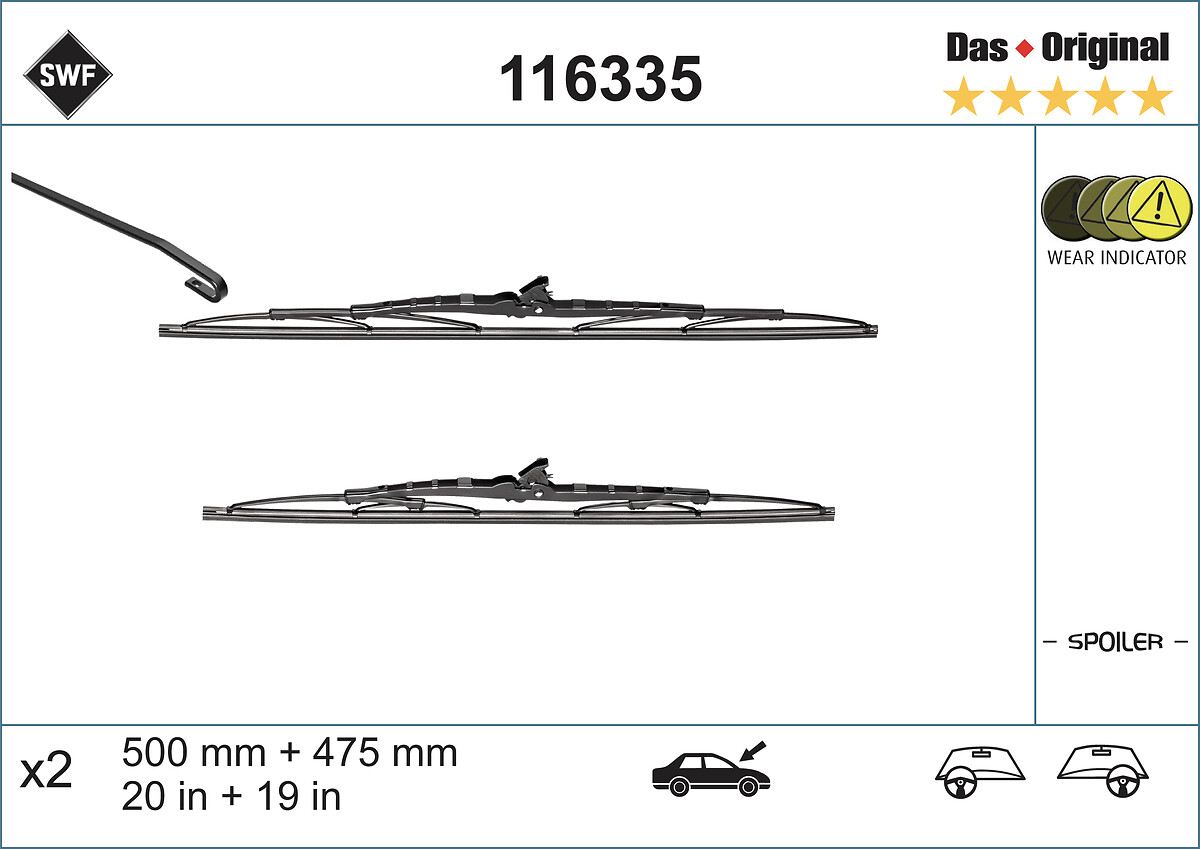 SWF Ruitenwisserblad 116335
