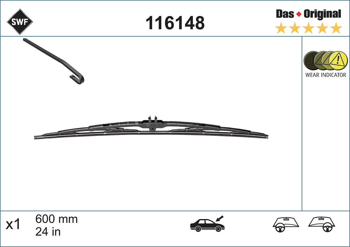 SWF Ruitenwisserblad 116148