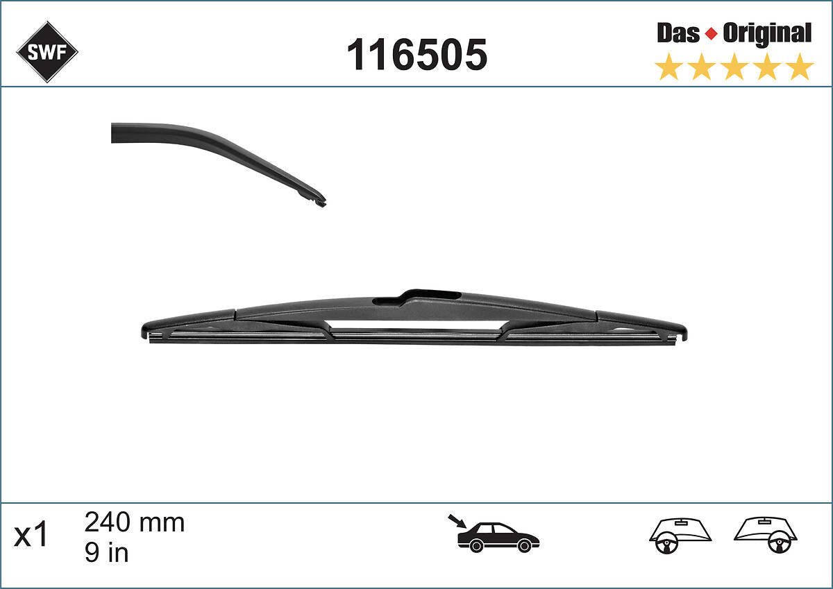 SWF Ruitenwisserblad 116505